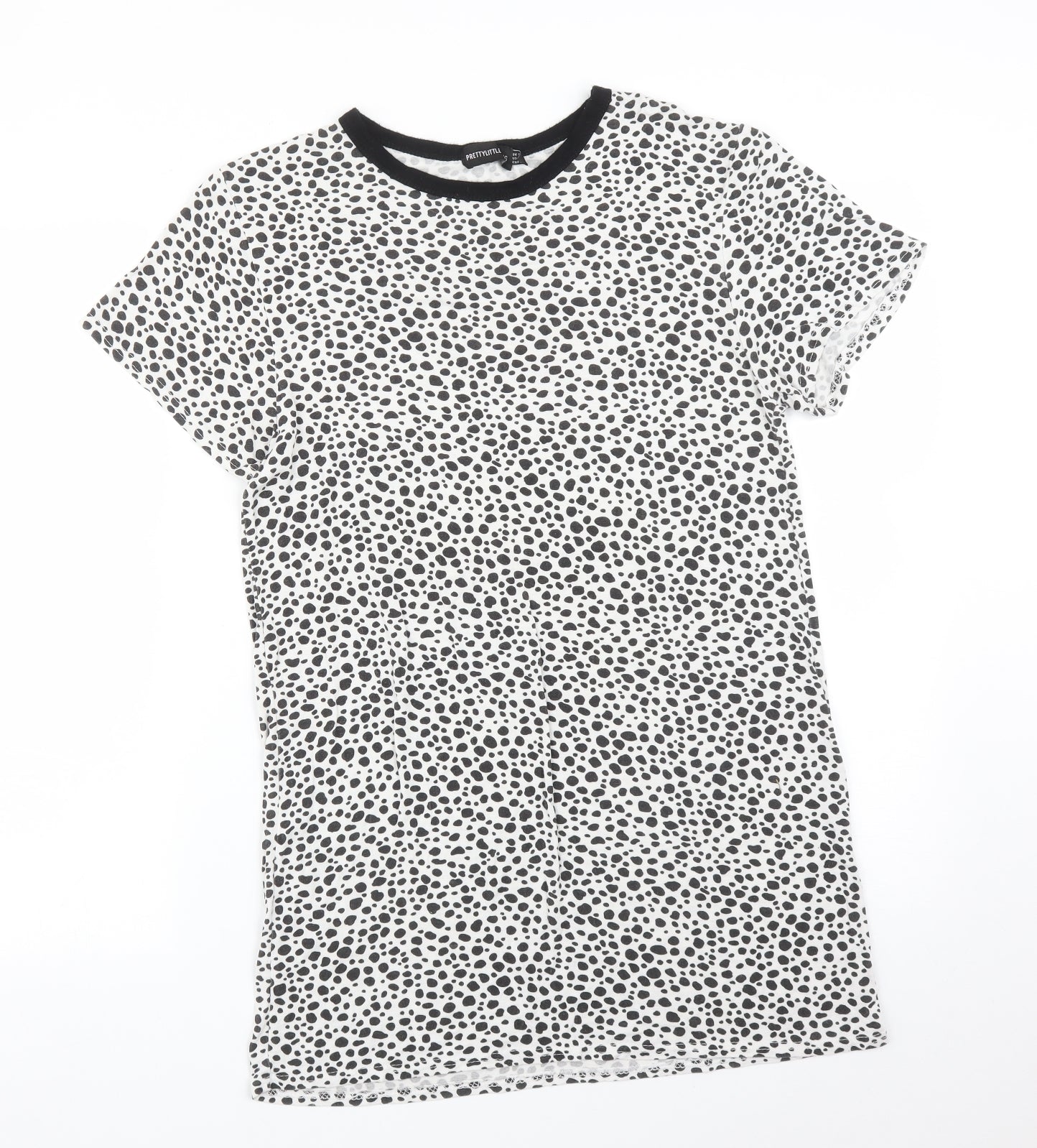 PRETTYLITTLETHING Womens Multicoloured Animal Print  Basic T-Shirt Size 8