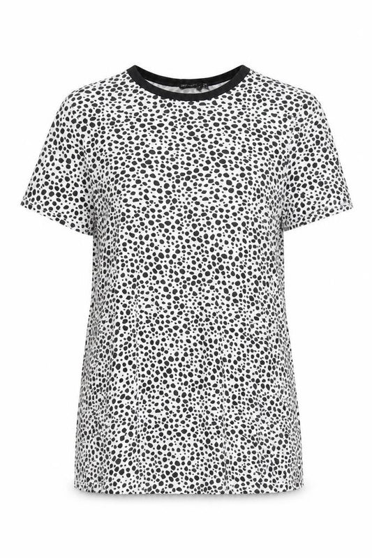 PRETTYLITTLETHING Womens Multicoloured Animal Print  Basic T-Shirt Size 8