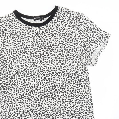 PRETTYLITTLETHING Womens Multicoloured Animal Print  Basic T-Shirt Size 8