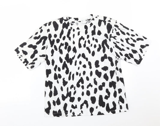 ASOS Womens Multicoloured Animal Print  Basic T-Shirt Size 8