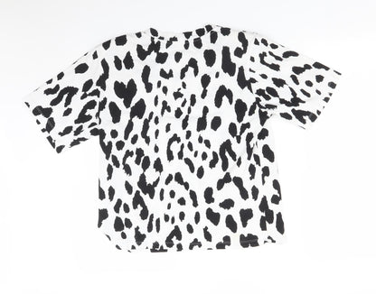 ASOS Womens Multicoloured Animal Print  Basic T-Shirt Size 8