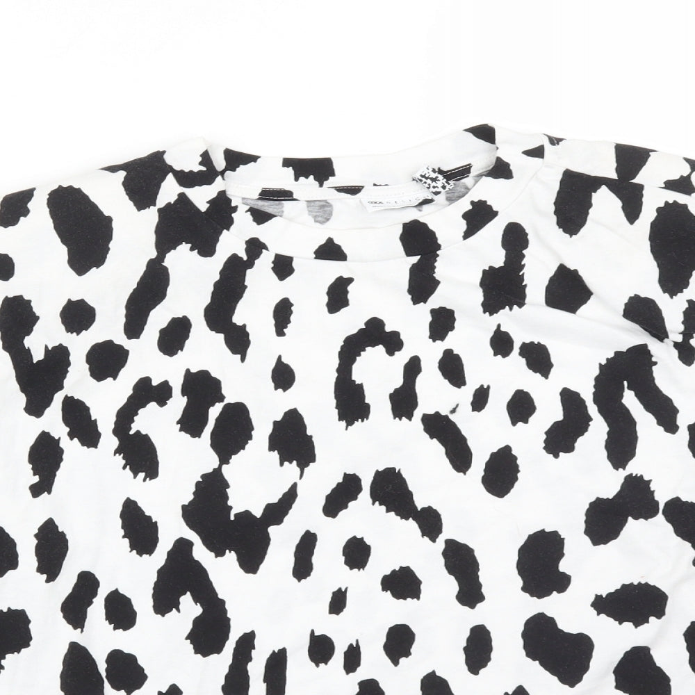 ASOS Womens Multicoloured Animal Print  Basic T-Shirt Size 8