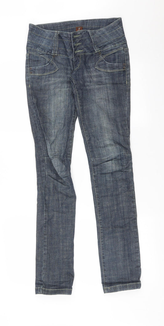 Preloved T 23 Womens Blue   Straight Jeans Size 26 L33 in - Front