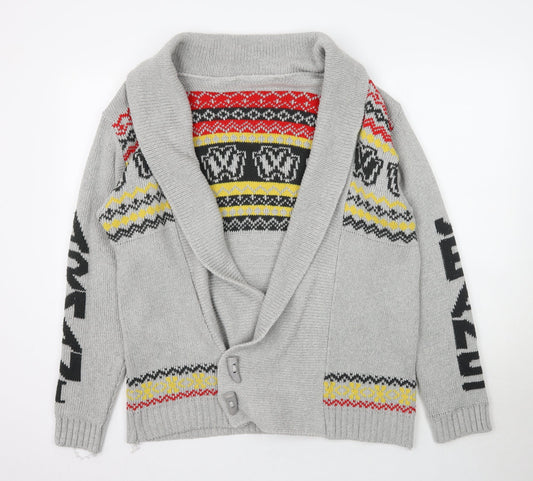 Preworn Womens Grey  Knit Cardigan Jumper Size XL