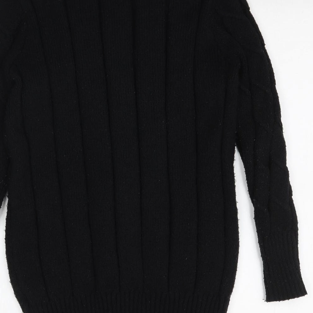 Emery Rose Womens Black  Knit Cardigan Jumper Size M