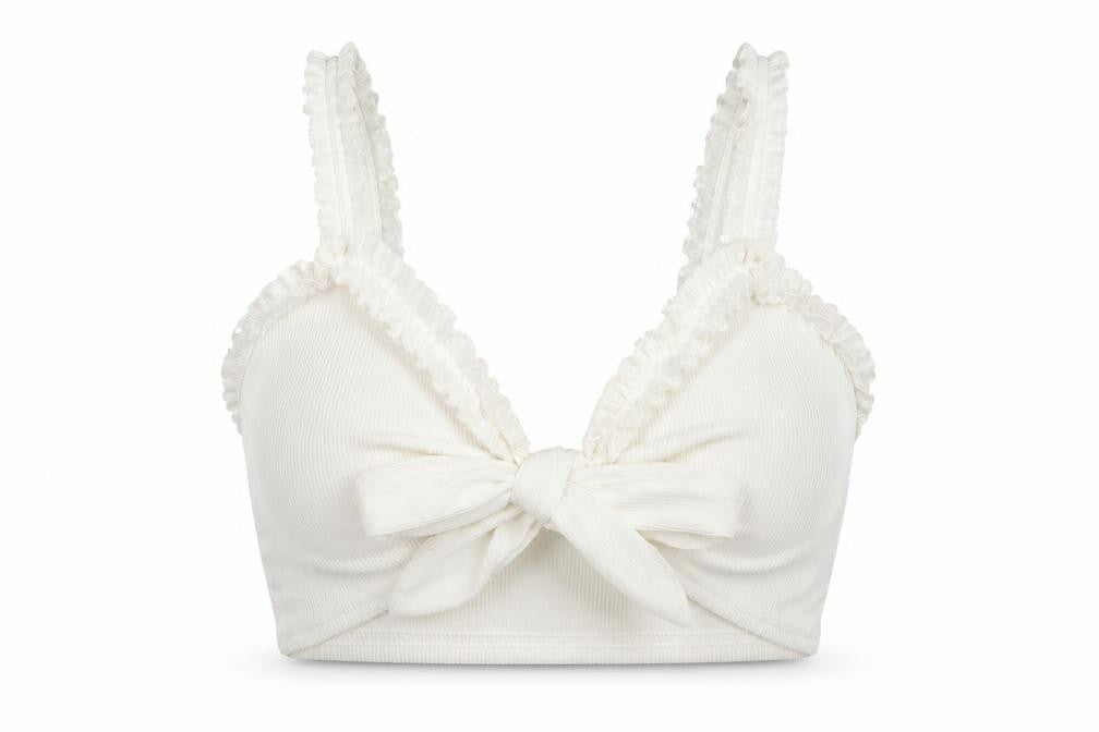 PRETTYLITTLETHING Womens White   Cropped Blouse Size 10