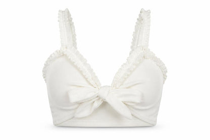PRETTYLITTLETHING Womens White   Cropped Blouse Size 10