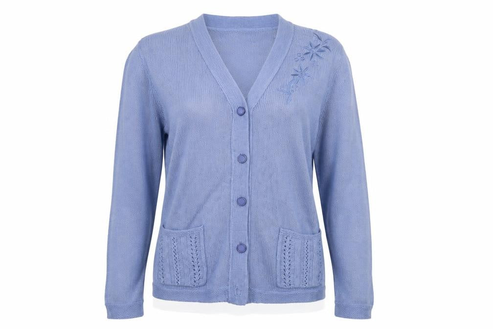 Laura D Womens Blue   Cardigan Jumper Size M