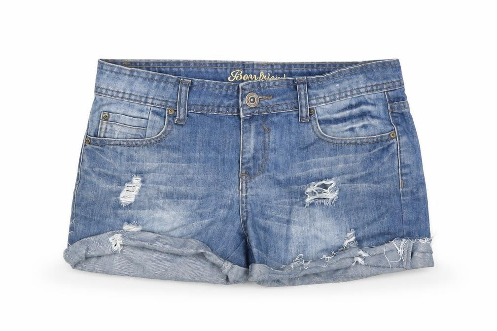 Deni  Co Womens Blue   Cut-Off Shorts Size 8