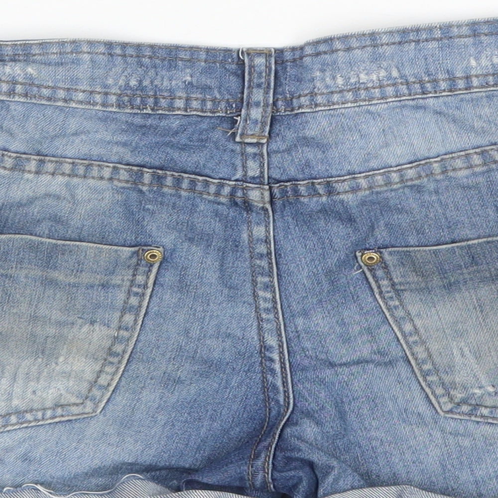 Deni  Co Womens Blue   Cut-Off Shorts Size 8