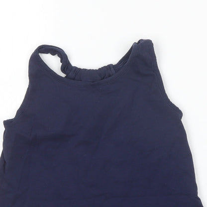 Nutmeg Girls Blue   Basic Tank Size 7-8 Years