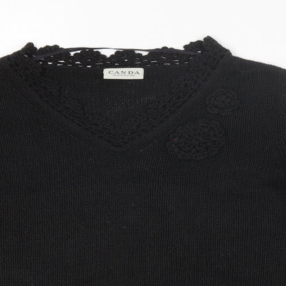 C&A Womens Black   Pullover Jumper Size M