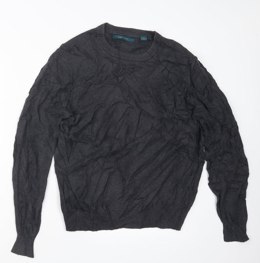 Perry Ellis Mens Grey  Knit Pullover Jumper Size S