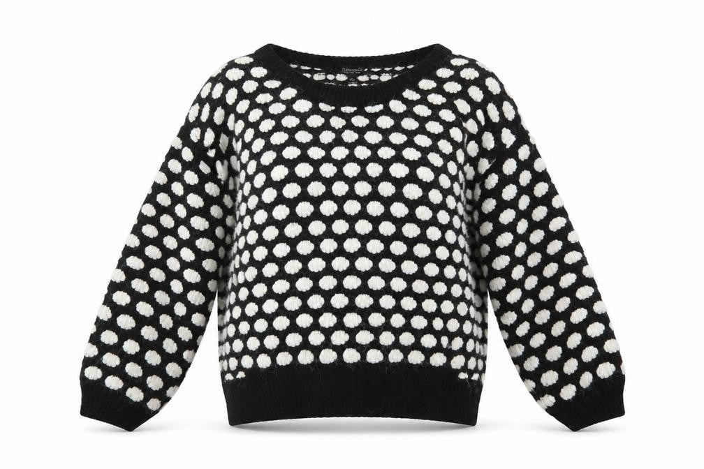 Topshop Womens Black  Knit Pullover Jumper Size 10