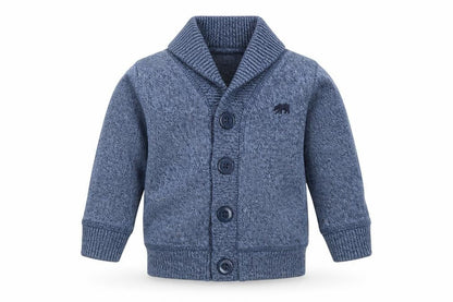 Rebel Boys Blue  Knit Cardigan Jumper Size 12-18 Months
