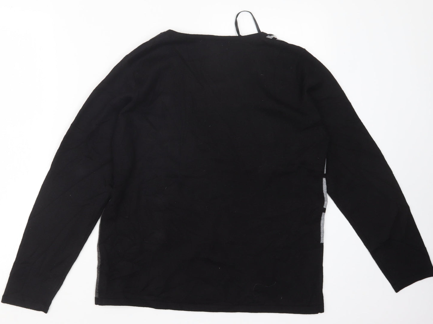 MUDFLOWER Womens Black  Knit Pullover Jumper Size S