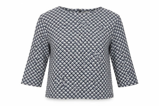 River Island Womens Blue Geometric  Basic Blouse Size 10