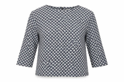 River Island Womens Blue Geometric  Basic Blouse Size 10