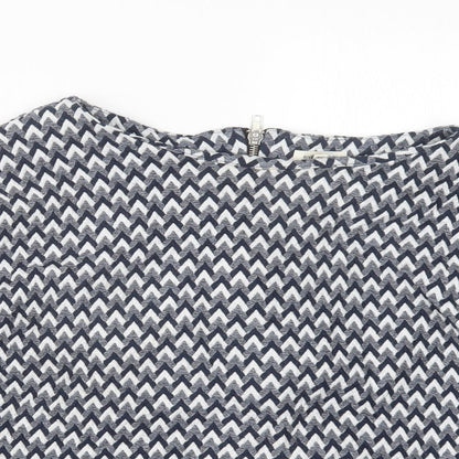 River Island Womens Blue Geometric  Basic Blouse Size 10