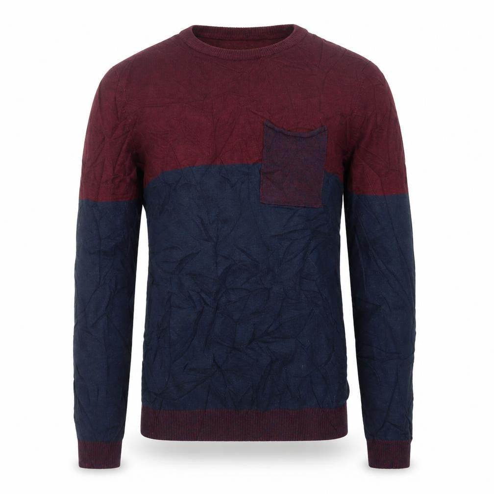 Your Turn Mens Blue  Knit Pullover Jumper Size S
