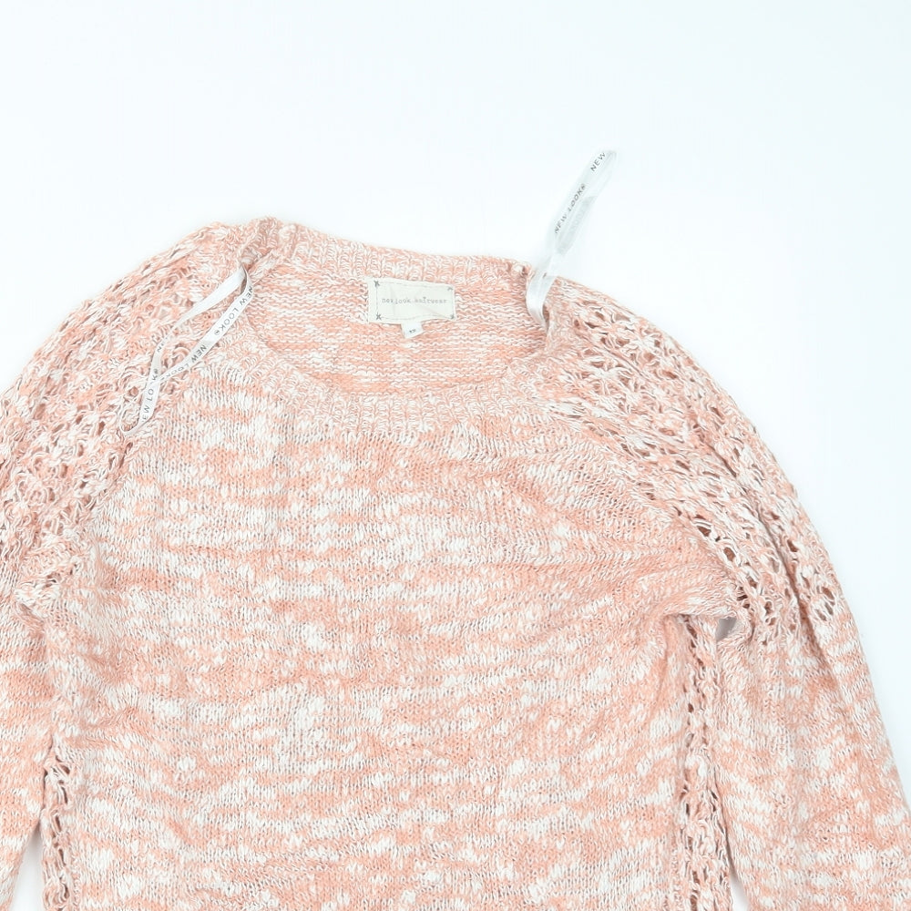 New Look Womens Pink  Knit Pullover Jumper Size 12