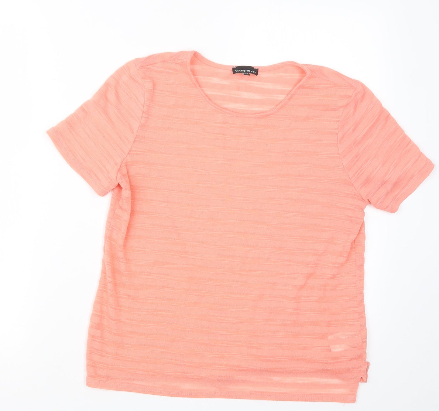 Warehouse Womens Orange   Basic T-Shirt Size 10