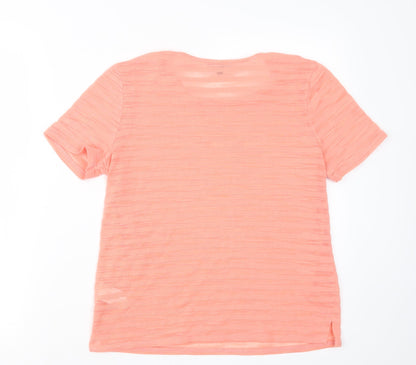 Warehouse Womens Orange   Basic T-Shirt Size 10