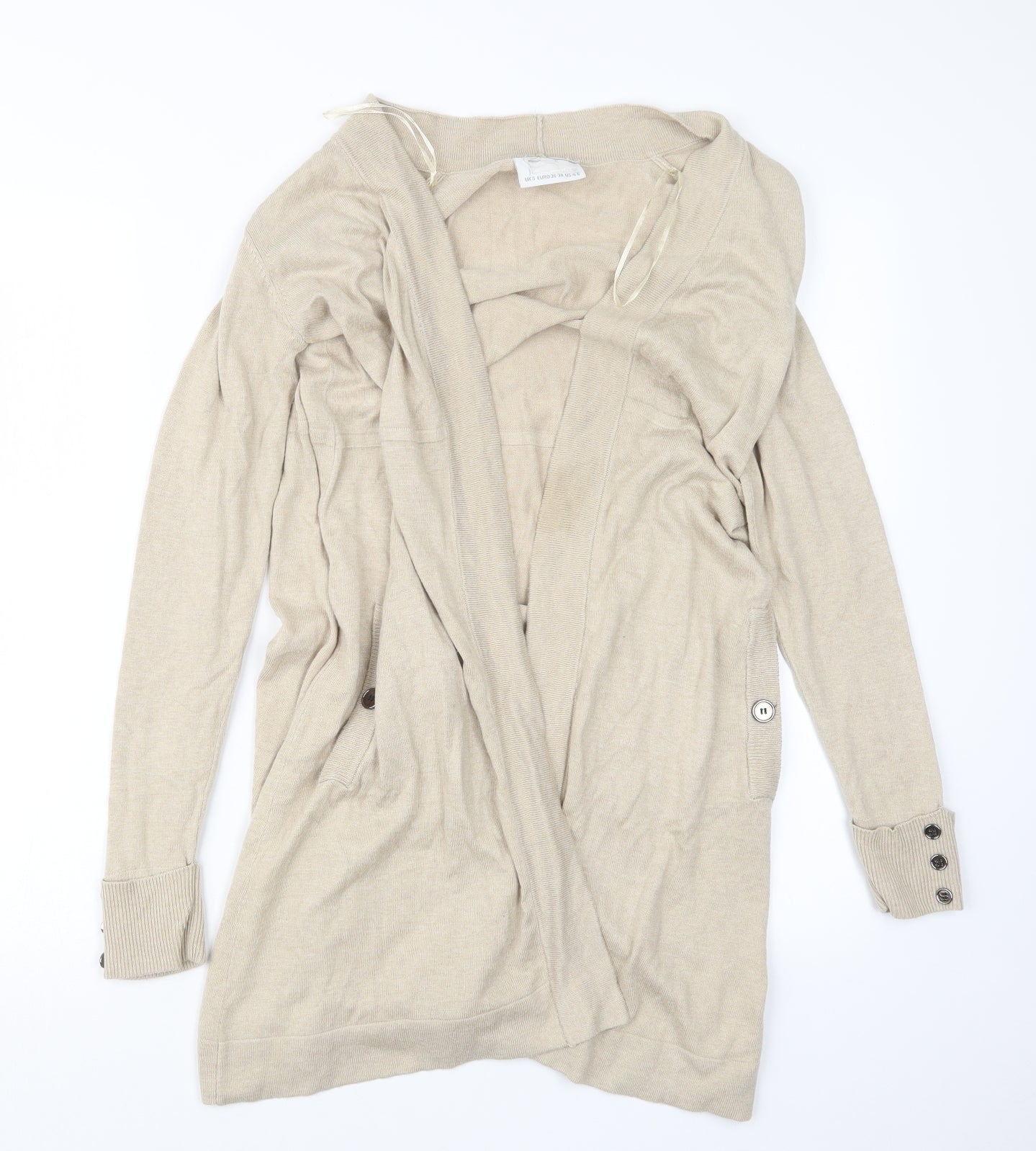 Preworn Womens Beige   Cardigan Jumper Size S