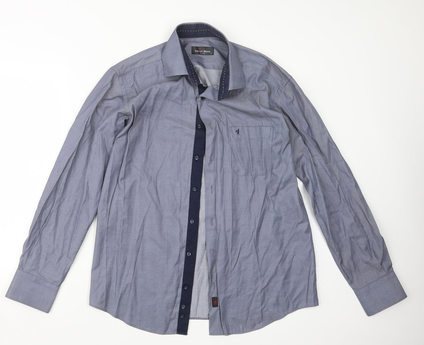 Daniel Bessi Mens Blue    Button-Up Size M
