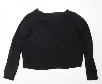 Preloved FOREVER 21 Womens Black   Pullover Jumper Size M - Back