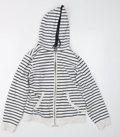 Maine New England Womens Blue Striped Jacket Size 12