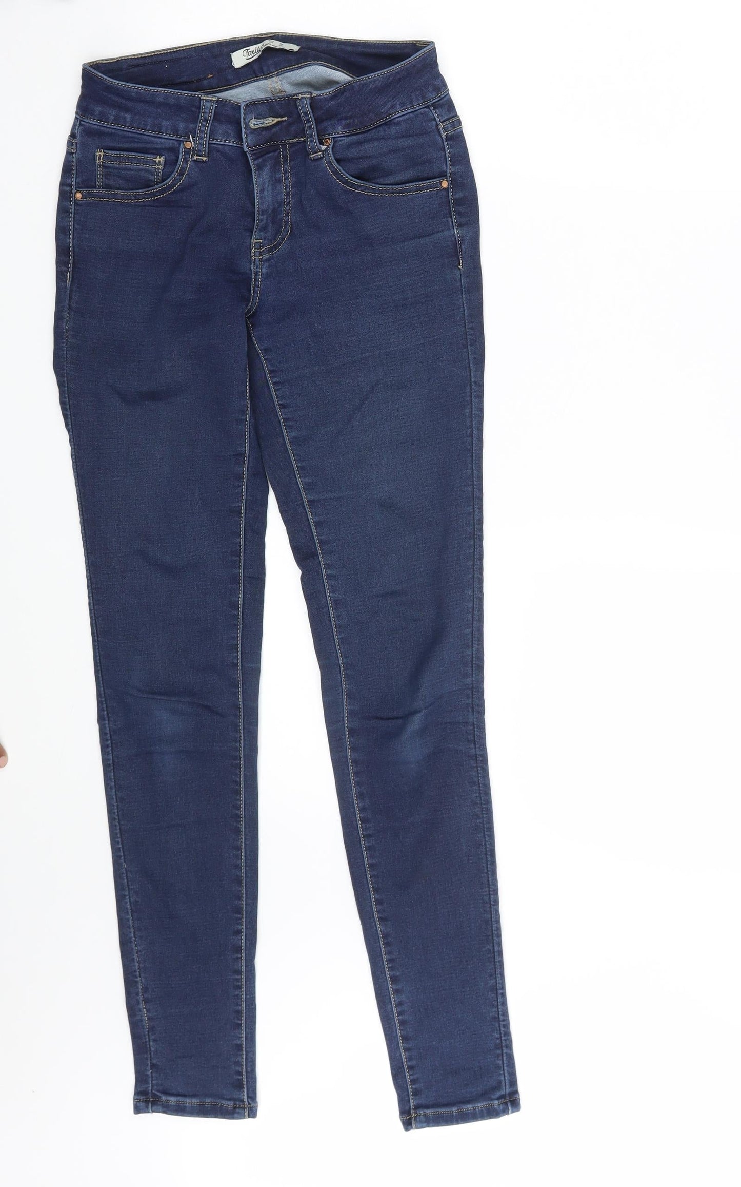 Toxik3 Womens Blue  Denim Skinny Jeans Size 6 L28 in