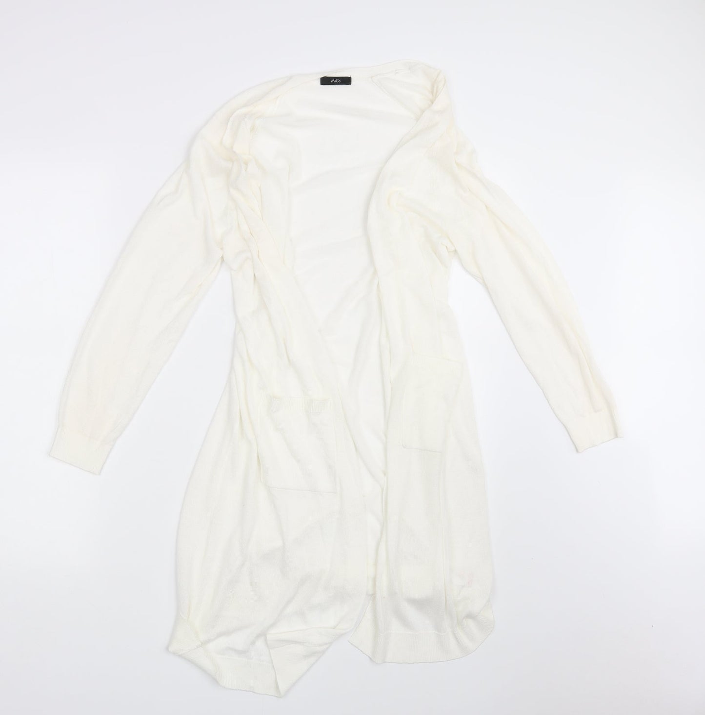 M&Co. Womens Ivory   Wrap Jumper Size M