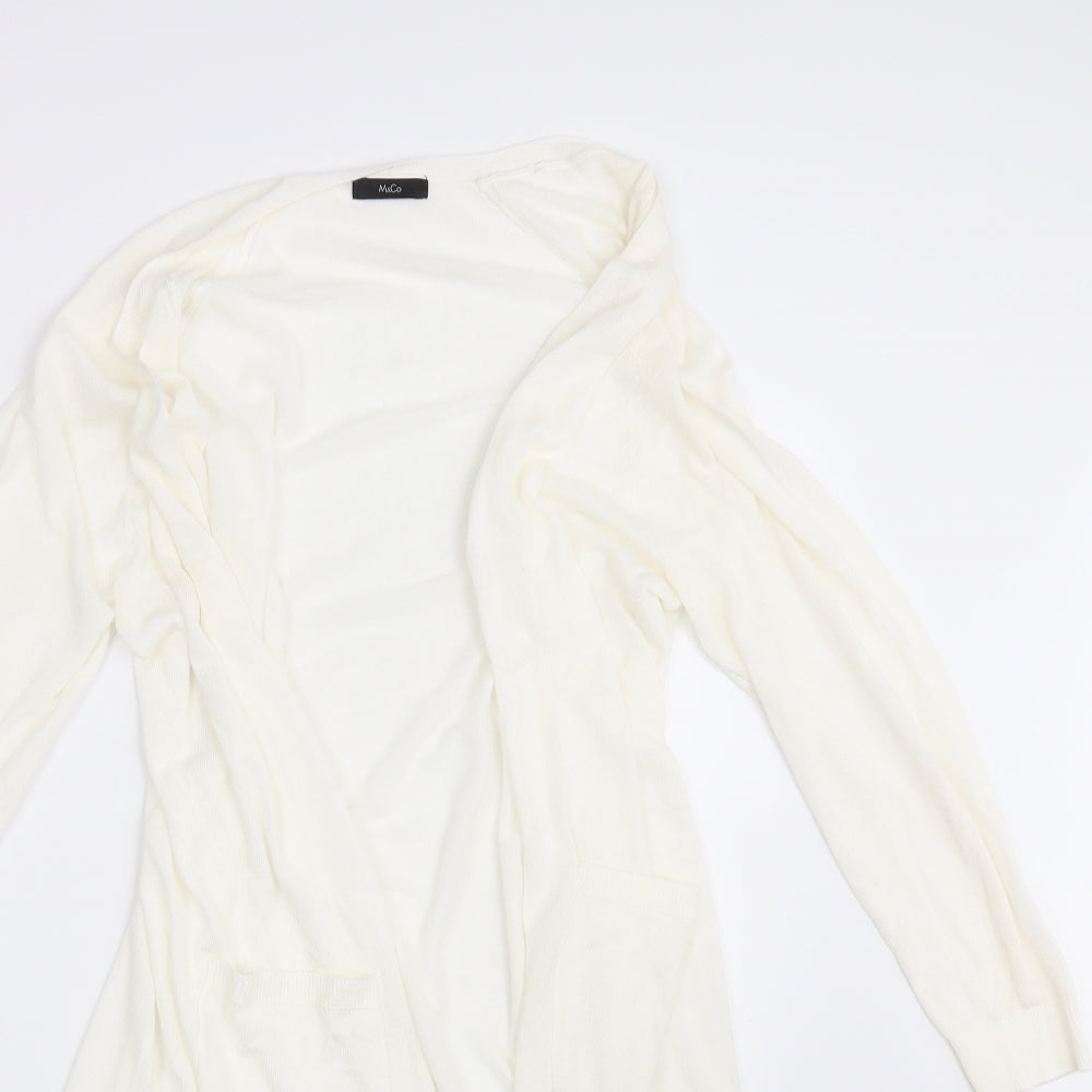 M&Co. Womens Ivory   Wrap Jumper Size M