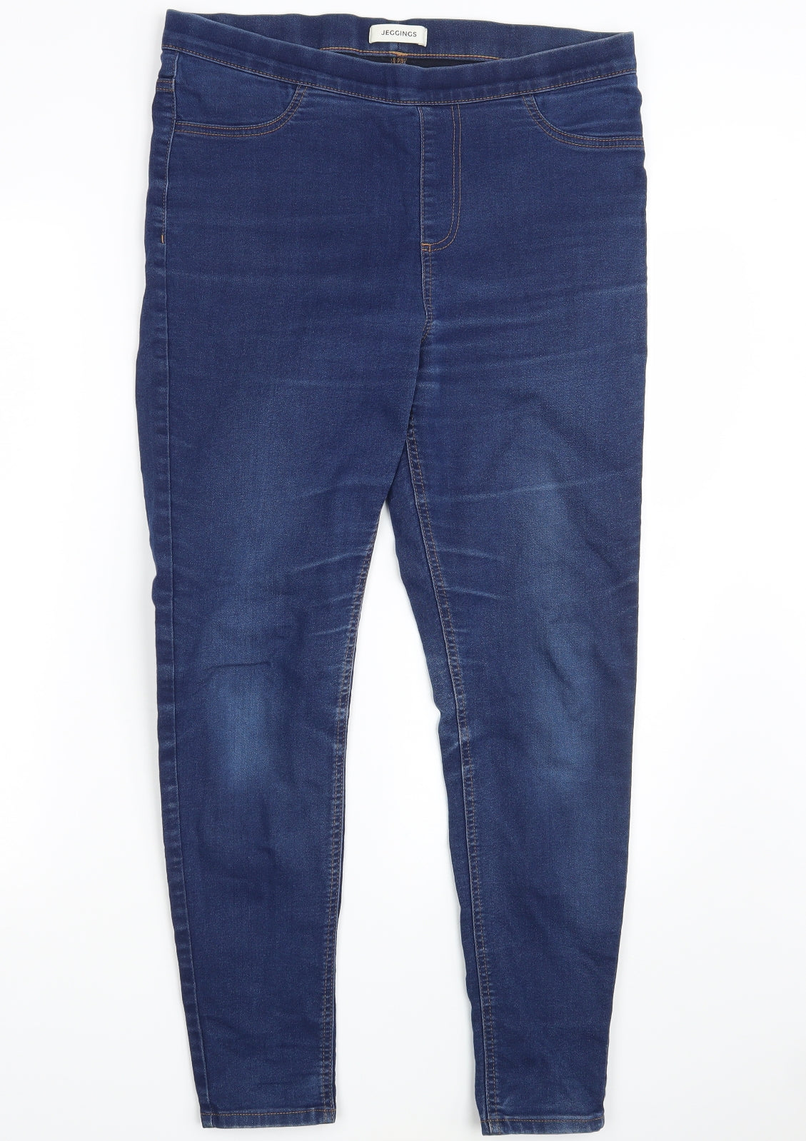 Preloved M&S Womens Blue  Denim Jegging Jeans One Size L27 in - Front