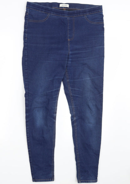 Preloved M&S Womens Blue  Denim Jegging Jeans One Size L27 in - Front