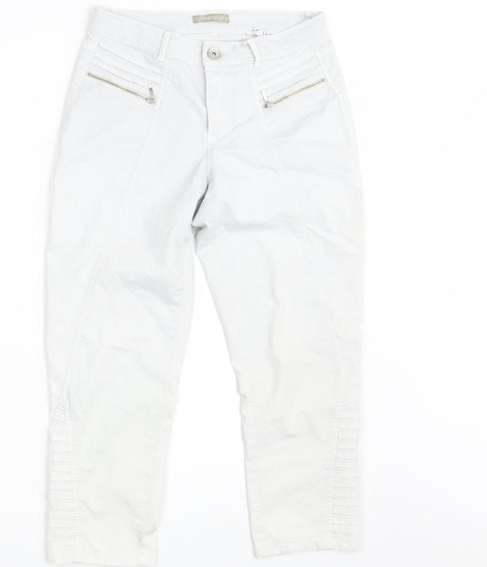 DREAM STAR Womens White  Denim Cropped Jeans Size 8 L23 in