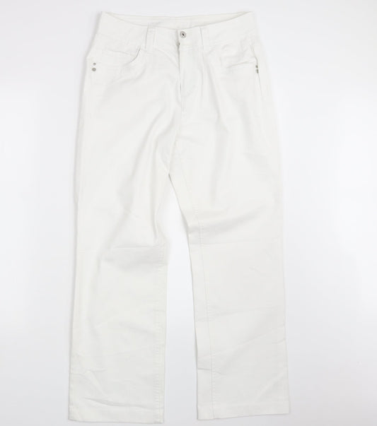 Biaggini Womens White  Denim Straight Jeans Size 30 in L29 in
