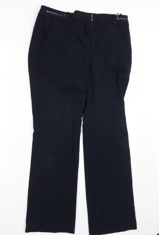M&S Womens Blue   Trousers  Size 8 L30 in