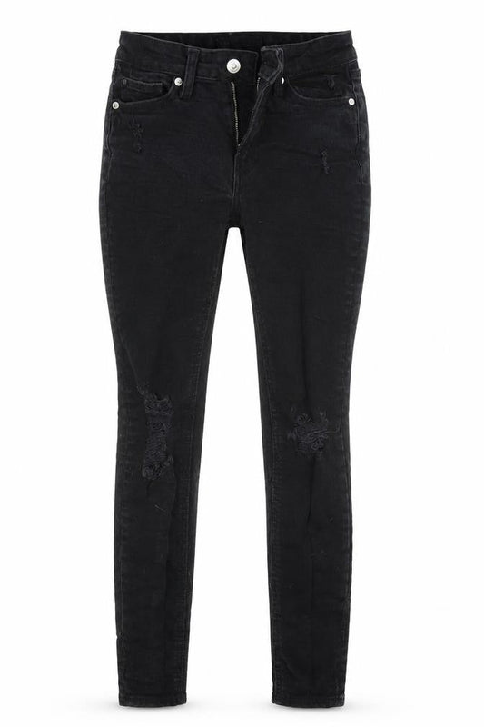 Denim Co.  Womens Black  Denim Skinny Jeans Size 6 L26 in