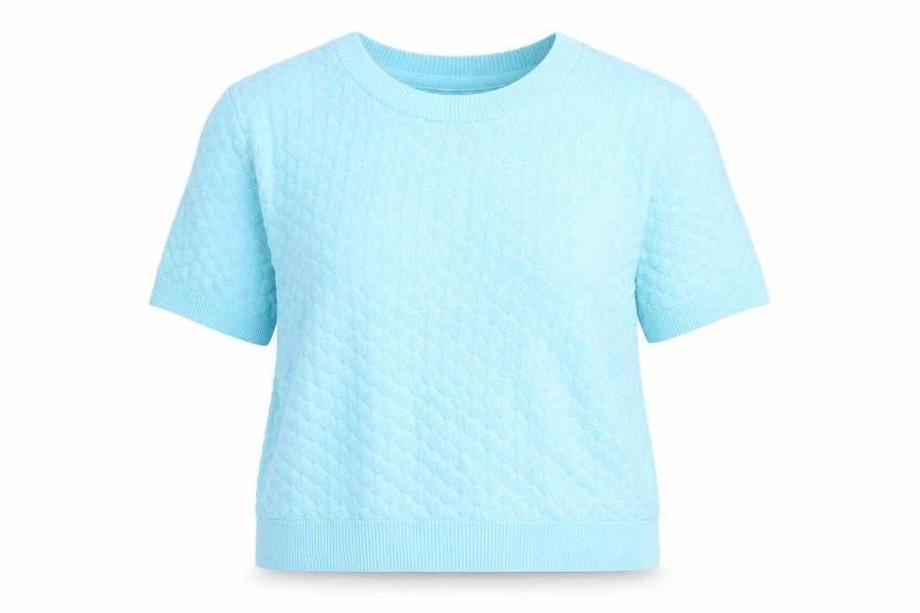 F&F Womens Blue Geometric Knit Pullover Jumper Size 12