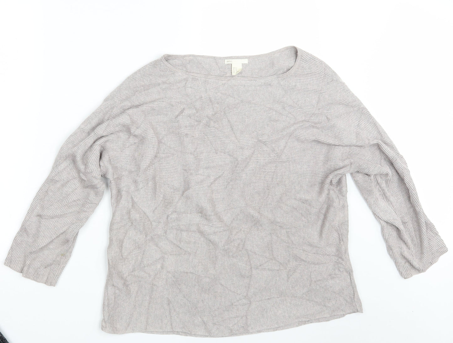 H&M Womens Purple  Knit Pullover Jumper Size M