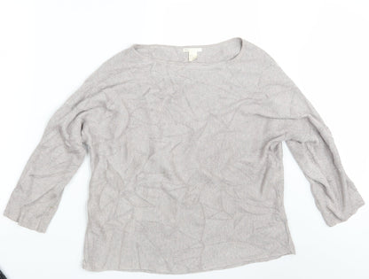 H&M Womens Purple  Knit Pullover Jumper Size M