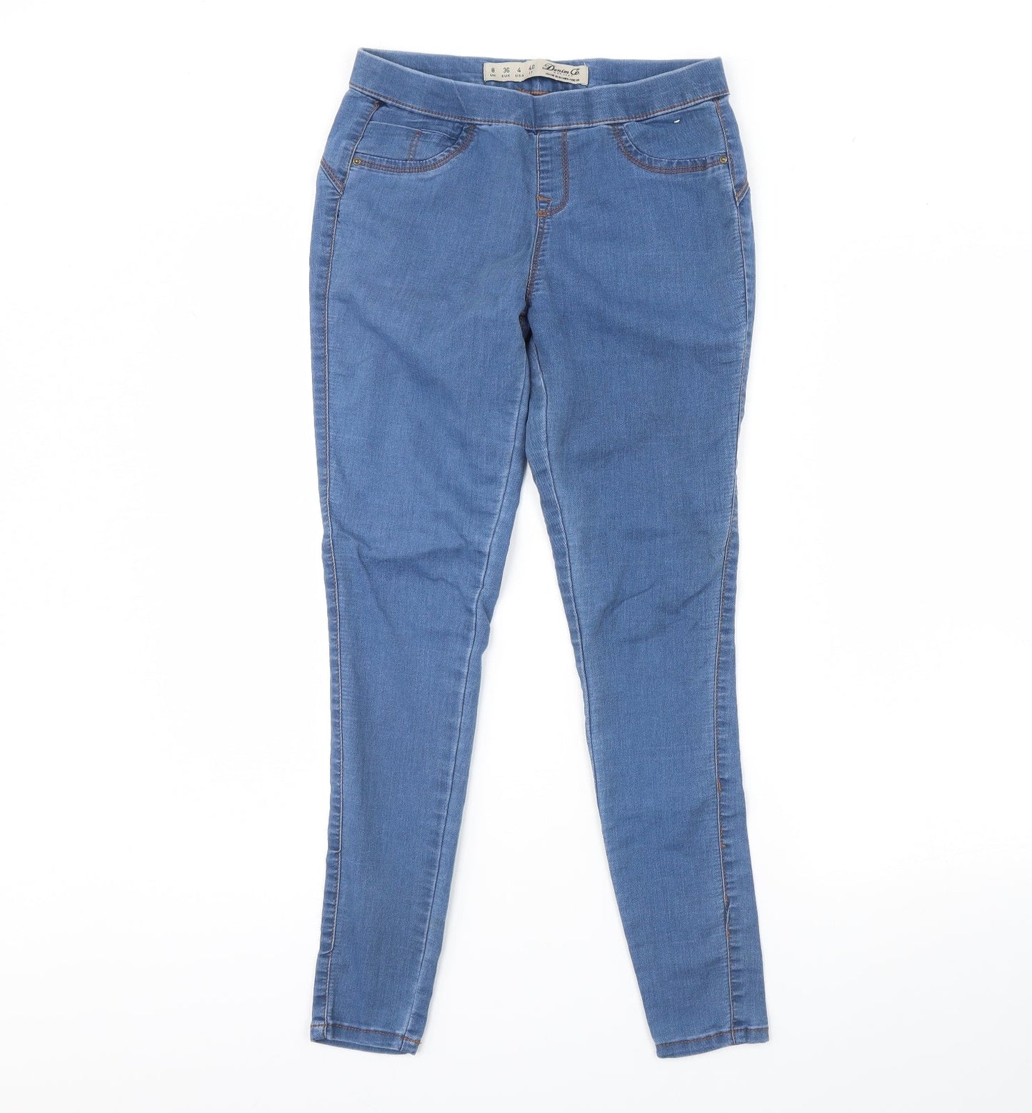 Denim & Co. Womens Blue  Denim Skinny Jeans Size 8 L28 in