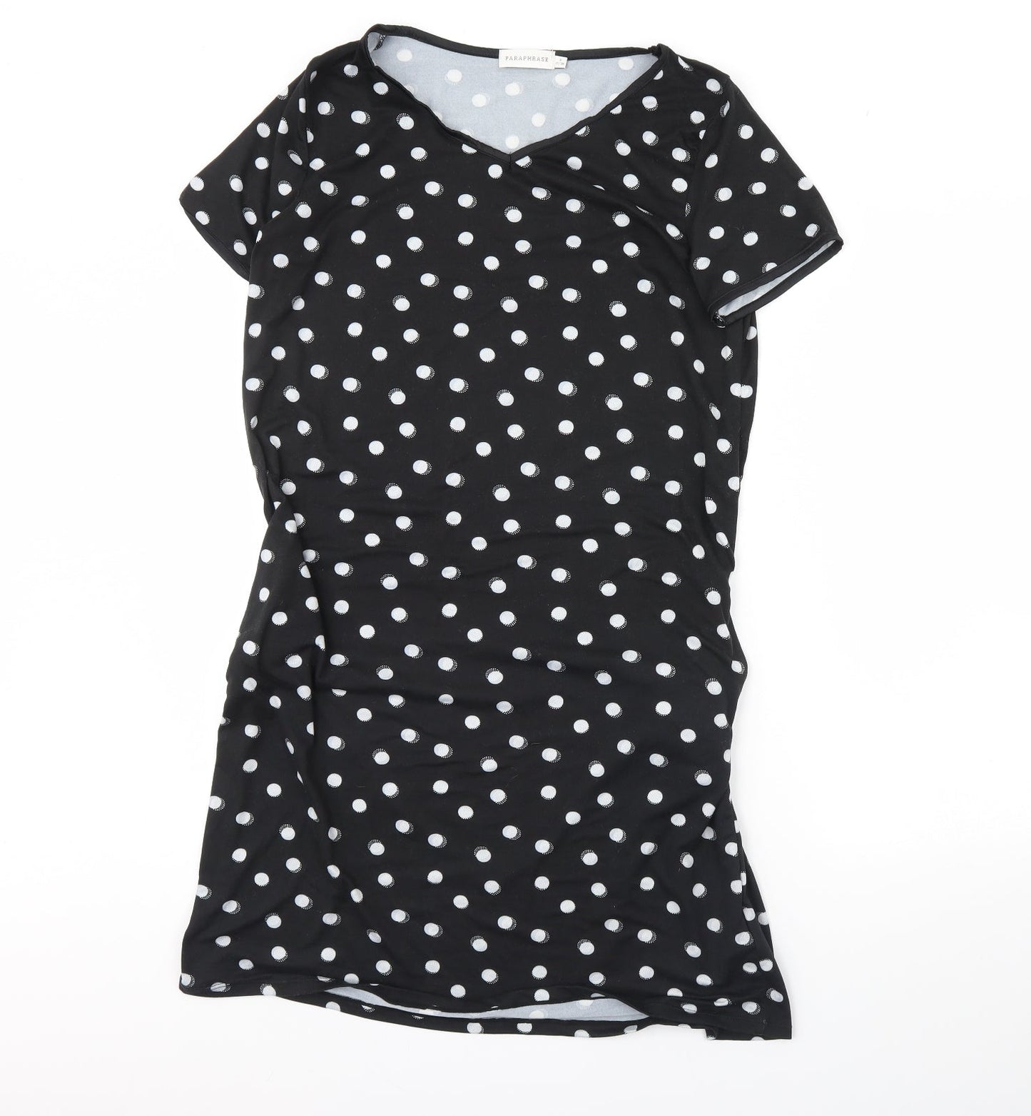Paraphrase Womens Black Polka Dot  Mini  Size S