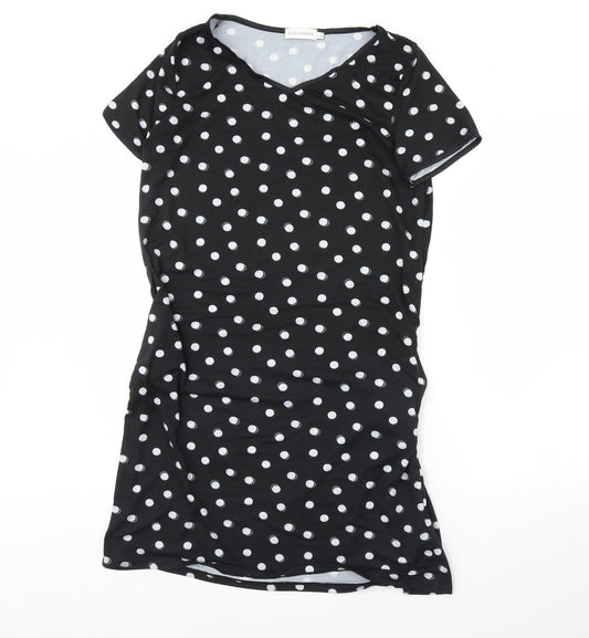 Paraphrase Womens Black Polka Dot  Mini  Size S