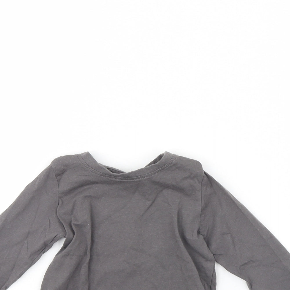 Lulipu Baby Grey   Basic T-Shirt Size 12 Months