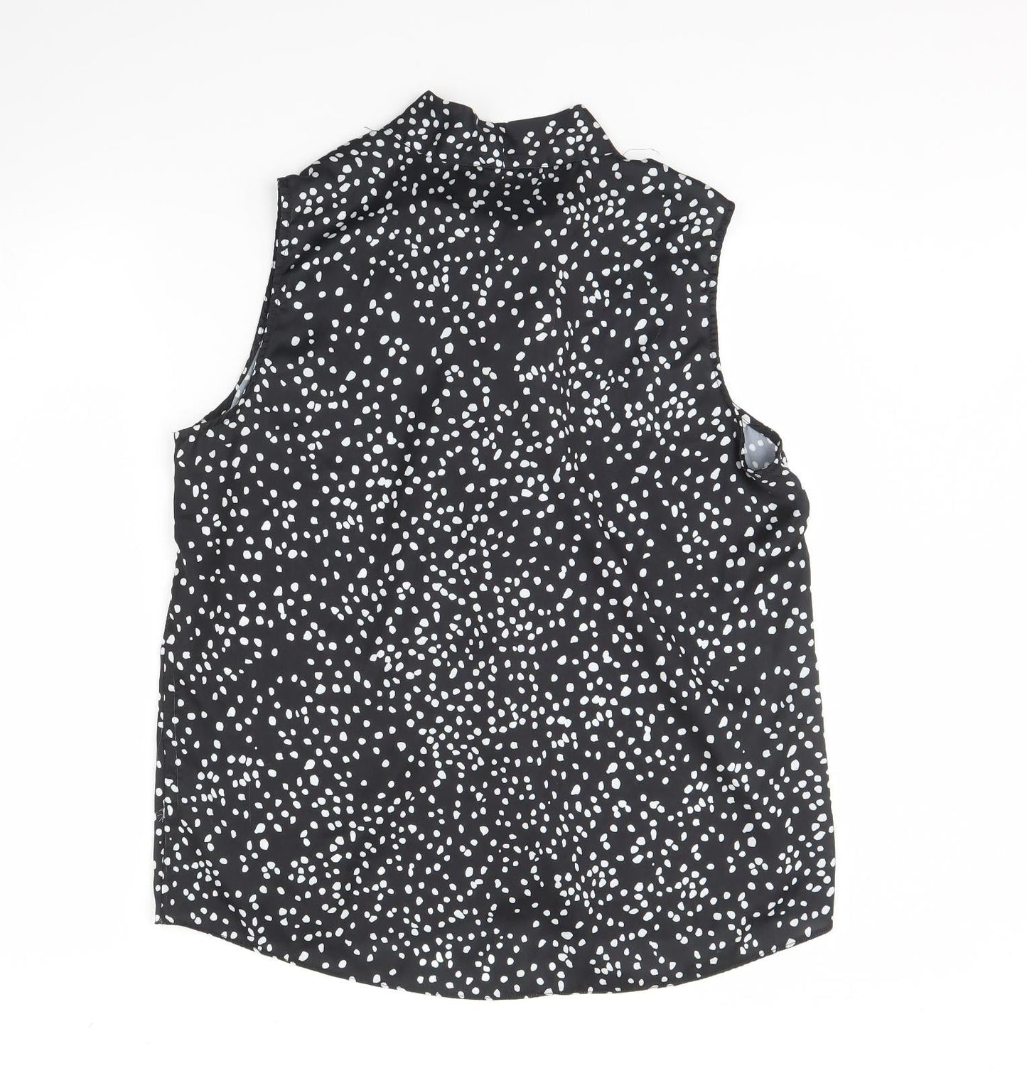 Select Womens Black Polka Dot  Basic Button-Up Size 16