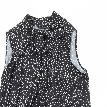 Select Womens Black Polka Dot  Basic Button-Up Size 16