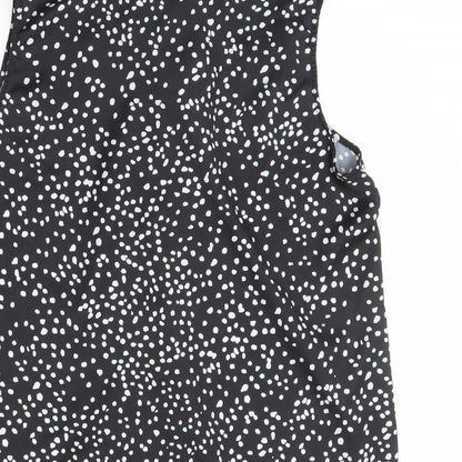 Select Womens Black Polka Dot  Basic Button-Up Size 16